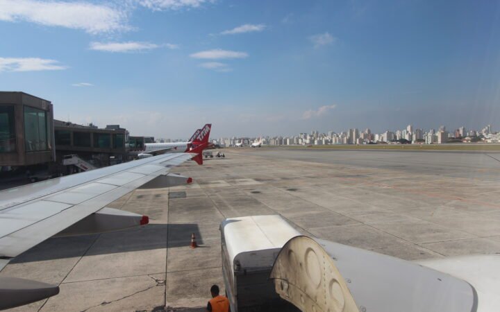 Vista do pátio de Congonhas a partir de uma aeronave, em fotografia de arquivo de 2013.