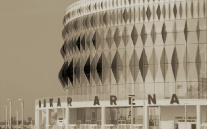 Fachada da Dakar Arena, em Diamniadio, Senegal, em 2019.