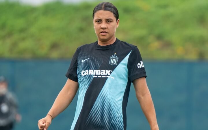 Sam Kerr em campo durante Gotham FC e Seattle Reign FC, em julho de 2026.