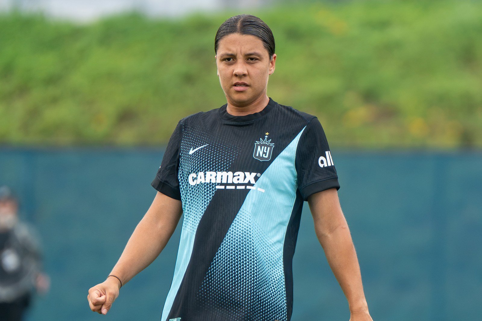 Sam Kerr em campo durante Gotham FC e Seattle Reign FC, em julho de 2026.