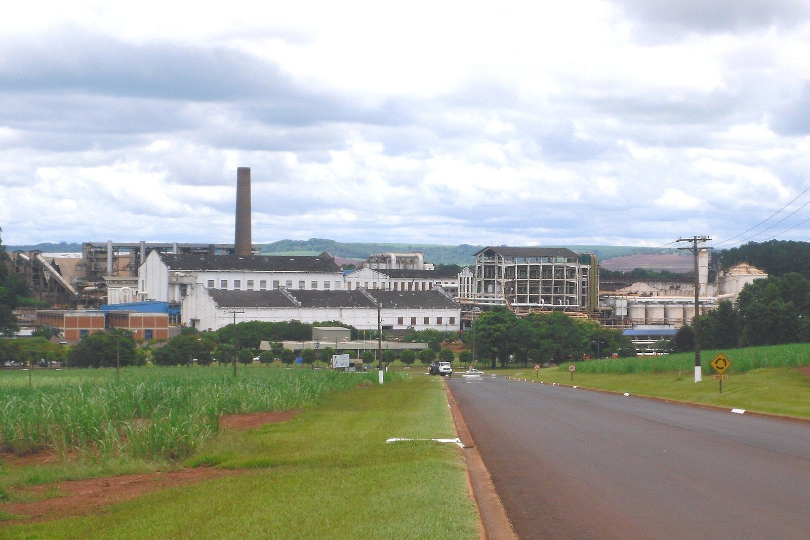 Instalações industriais da usina de açúcar São Martinho em fotografia de arquivo.