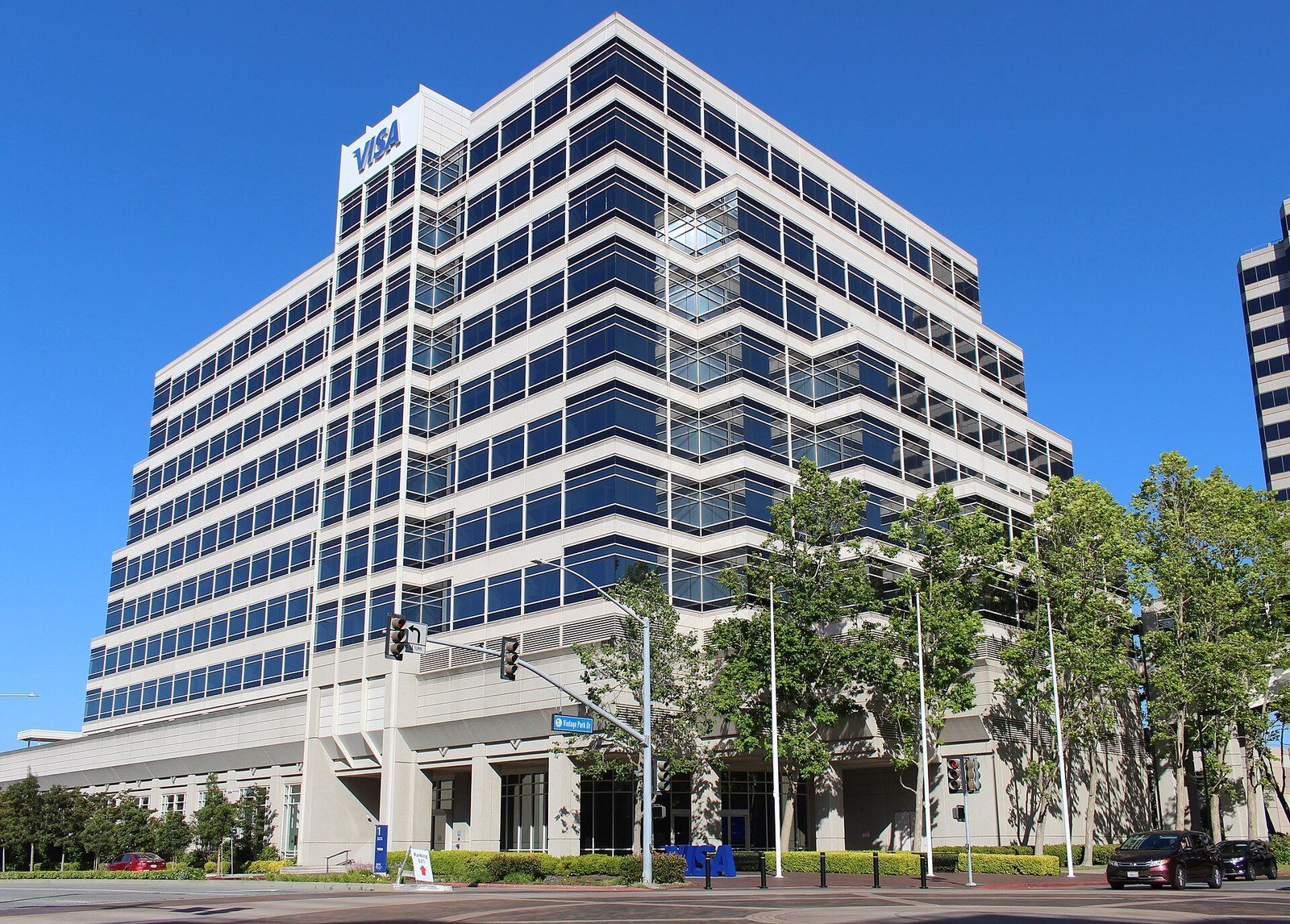 Edifício com a marca Visa em Foster City, na Califórnia, em fotografia de arquivo.